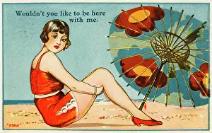 Imploring: Girl on the beach looking for some company