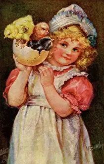 Bowley: Girl bearing Easter gifts