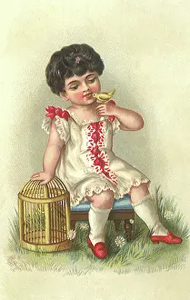 Curls: Girl with Bird