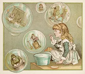 Chore: GIRL BLOWING BUBBLES