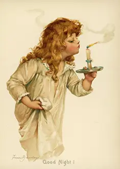 Nightie: GIRL BLOWING CANDLE