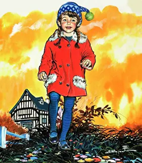 Bobble: Girl in a bobble hat