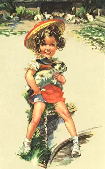 Curls: Girl with Bunny