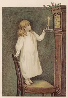 Anticipated: Girl, Candle - Clock