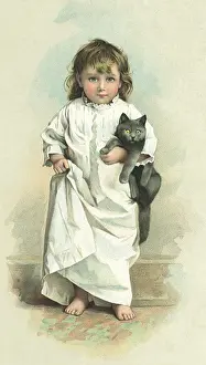 Nightgown: Girl with Cat