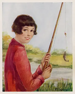 Angling: GIRL CATCHES FISH