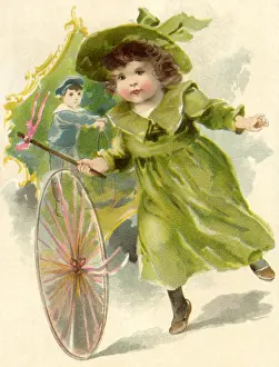 Wand: Girl Chasing Hoop with Wand