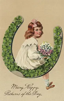 Paddys: Girl, Clover Horseshoe