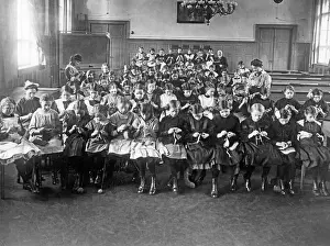 Packages: Girl of a community school, 1914