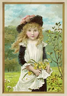 Cheeked: Girl - Daffodils 1880s