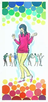 Barnett: Girl dancing with other dancers beyond