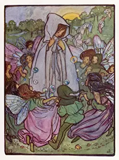 Florence Susan Harrison Collection: GIRL & DANCING FAIRIES