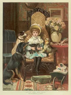 Neglected: GIRL AND FOUR DOGS