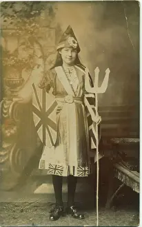 Mar20: Girl dressed as Britannia