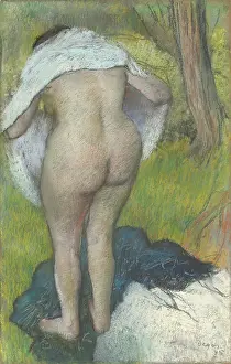 Unclothed: Girl Drying Herself
