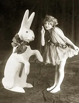 Bunny: A girl and an Easter Bunny, 1925