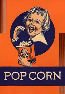 Handful: Girl Eating Popcorn