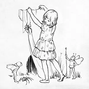 Spiders: Girl and two fairies