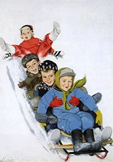 Sledding: Girl Falls Off Sled