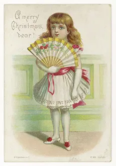 Rosettes: GIRL WITH FAN 1870S