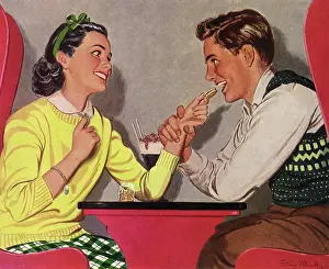 Boyfriend: Girl feeds Boyfriend a Cookie