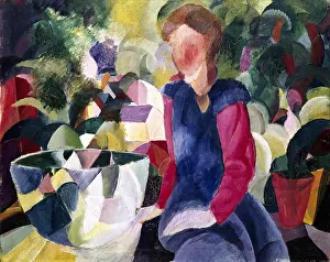 Blaue: Girl with a fish bowl