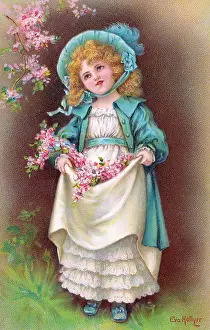 Hollyer: Girl with Flowers