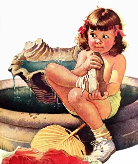 Playtime: Girl at Fountain