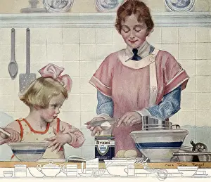 Maud: Girl helps Mother with Dinner