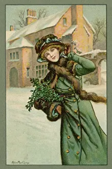 Armful: Girl with Holly