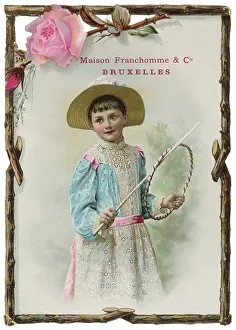 C1880: GIRL WITH HOOP C1880