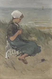 Bernardus: Girl Knitting in the Dunes