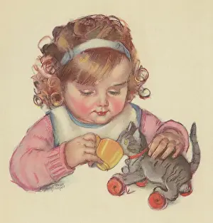 Maud: Girl lets Velvet Kitten sip from Teacup