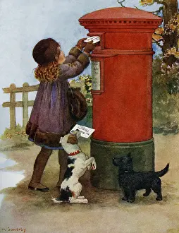 Letterbox: Girl at a letterbox