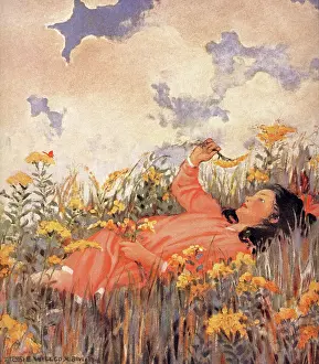 Willcox: Girl Lying in Grass