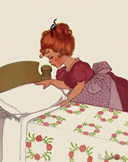 Peat: Girl making Bed