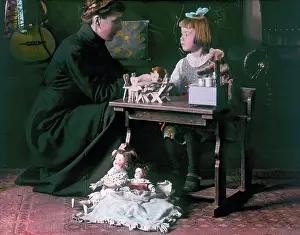 Playroom: Girl with the nanny