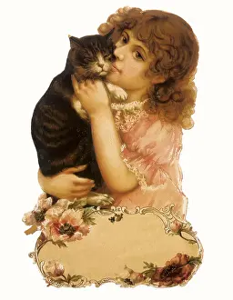 Shes: Girl Nuzzling Cat