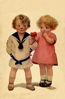 Illus: Girl Offers Her Heart