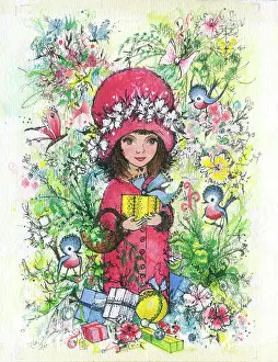 Gundreda: Girl with parcels and birds