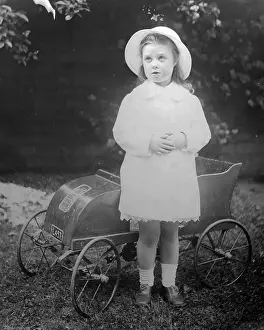 Pedal: Girl with pedal car