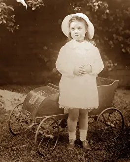 Pedal: Girl with pedal car