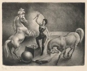 Props: GIRL & PERFORMING HORSES