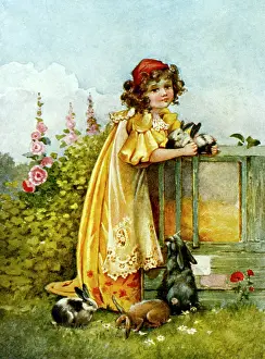 Hutch: Girl with pet rabbits