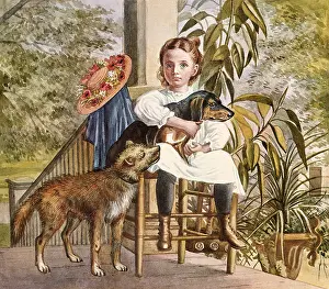 Mutt: Girl with Pets