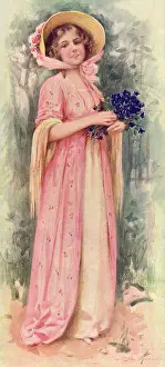 Moran: Girl in Pink with Flowers