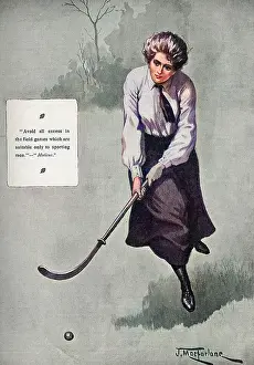 Oct17: Girl playing hockey