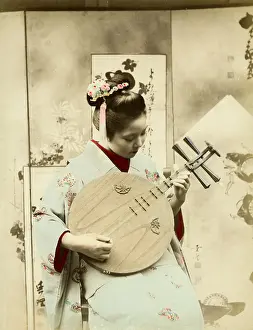 Ribboned: Girl playing instrument