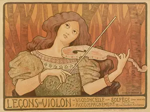 Berthon: Girl Playing Violin Poster