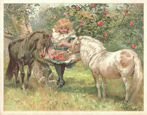 Orchard: Girl with Ponies